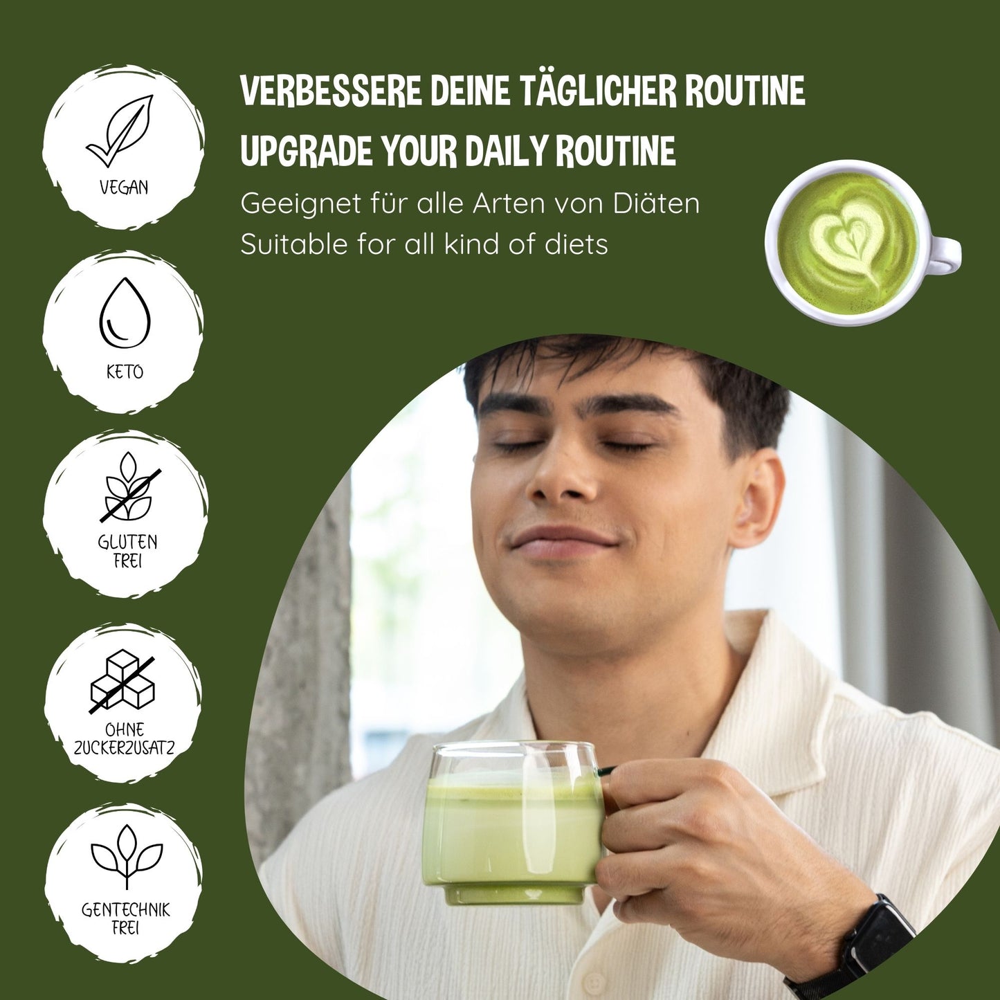 Mind Boost Pilz Matcha Latte 10 Beutel