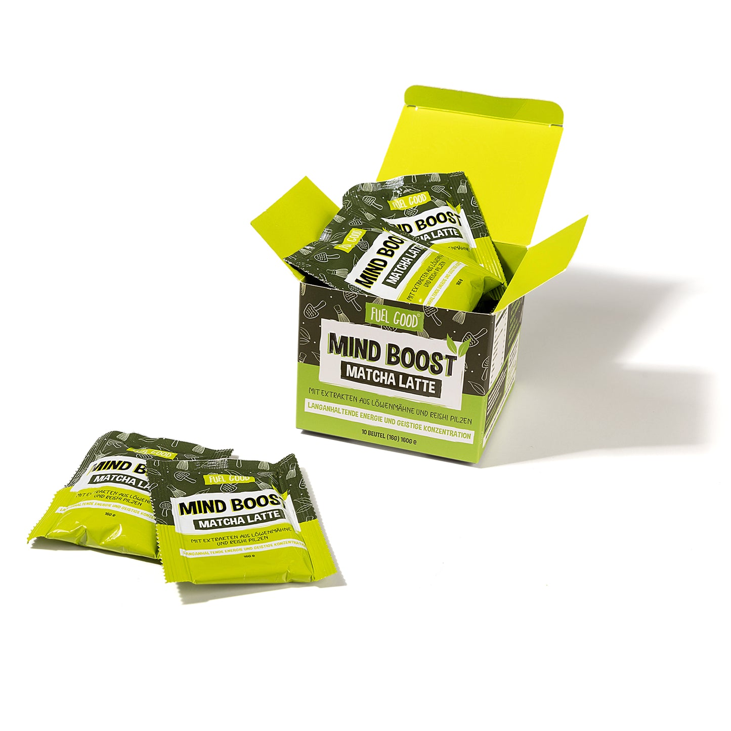 Mind Boost Pilz Matcha Latte 10 Beutel