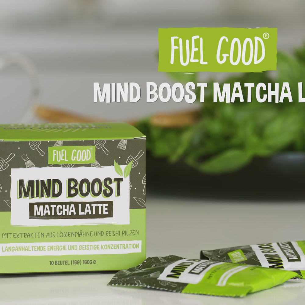 
                      
                        Video in der Galerie ansehen und abspielen, Mind Boost Pilz Matcha Latte 10 Beutel
                      
                    